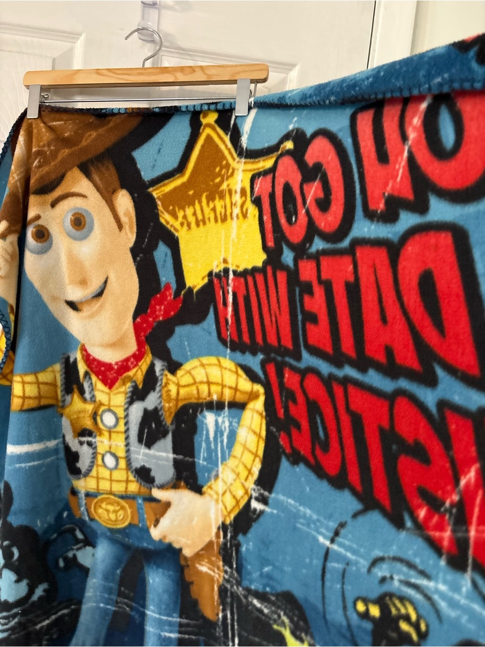 Toy Story Woody Blue Fleece Blanket 39 x 46